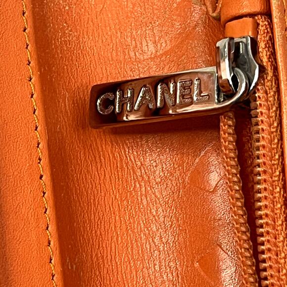 Chanel Quilted Long Wallet - Classic CC Logo -Camel/Beige - Orange CC Interior - Picture 10 of 13